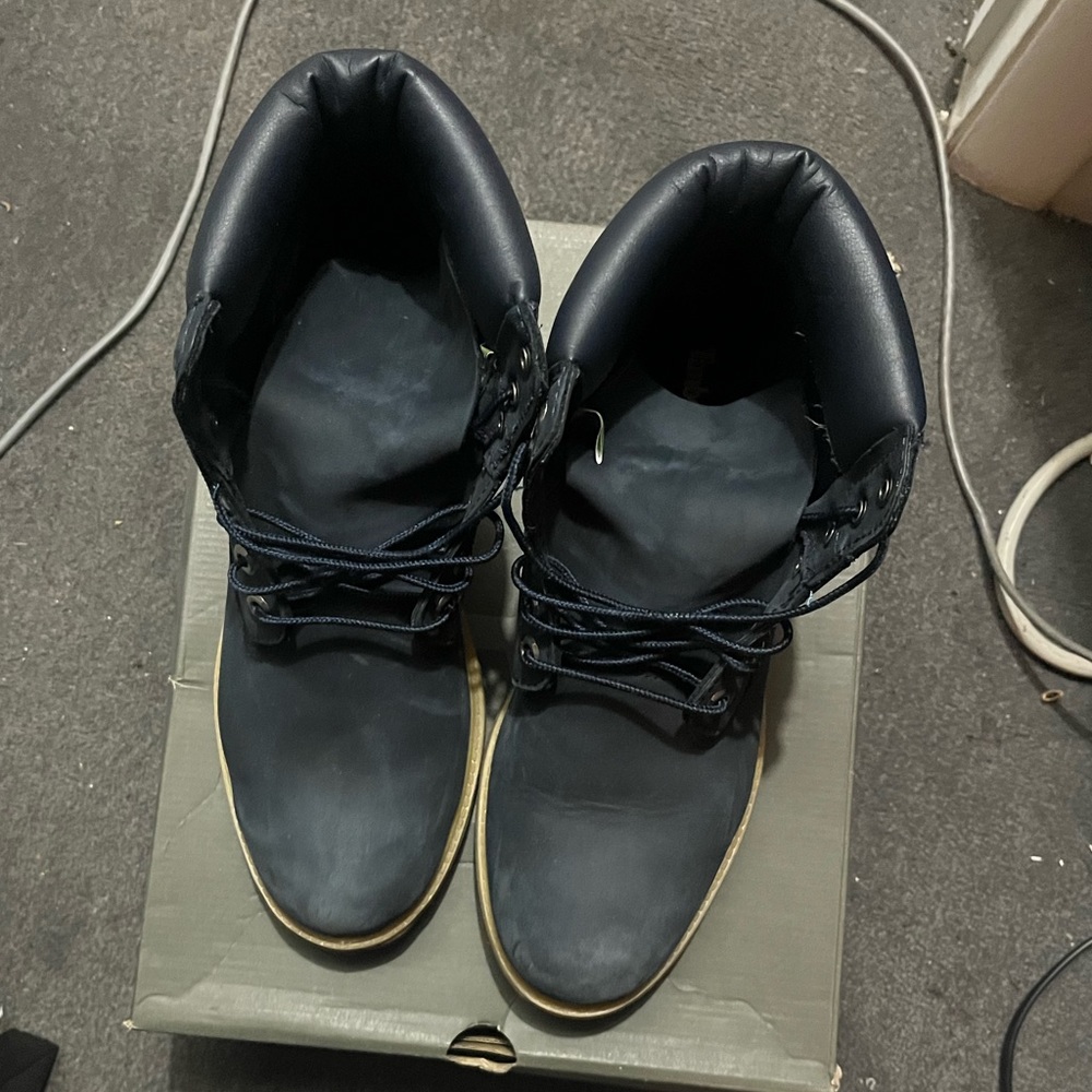 Men Navy Blue Timberlands